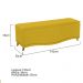 Kit Cabeceira e Calçadeira Yasmim 195 cm King Size Suede Amarelo - Amarena Móveis