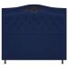 Kit Cabeceira e Calçadeira Yasmim 195 cm King Size Suede Azul Marinho - Amarena Móveis