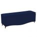 Kit Cabeceira e Calçadeira Yasmim 195 cm King Size Suede Azul Marinho - Amarena Móveis