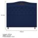 Kit Cabeceira e Calçadeira Yasmim 195 cm King Size Suede Azul Marinho - Amarena Móveis