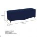 Kit Cabeceira e Calçadeira Yasmim 195 cm King Size Suede Azul Marinho - Amarena Móveis