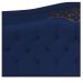 Kit Cabeceira e Calçadeira Yasmim 195 cm King Size Suede Azul Marinho - Amarena Móveis