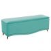 Kit Cabeceira e Calçadeira Yasmim 195 cm King Size Suede Azul Tiffany - Amarena Móveis