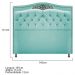 Kit Cabeceira e Calçadeira Yasmim 195 cm King Size Suede Azul Tiffany - Amarena Móveis