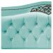 Kit Cabeceira e Calçadeira Yasmim 195 cm King Size Suede Azul Tiffany - Amarena Móveis