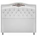 Kit Cabeceira e Calçadeira Yasmim 195 cm King Size Suede Branco - Amarena Móveis