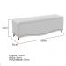 Kit Cabeceira e Calçadeira Yasmim 195 cm King Size Suede Branco - Amarena Móveis