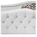 Kit Cabeceira e Calçadeira Yasmim 195 cm King Size Suede Branco - Amarena Móveis