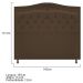 Kit Cabeceira e Calçadeira Yasmim 195 cm King Size Suede Marrom - Amarena Móveis
