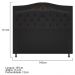 Kit Cabeceira e Calçadeira Yasmim 195 cm King Size Suede Preto - Amarena Móveis