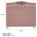 Kit Cabeceira e Calçadeira Yasmim 195 cm King Size Suede Rosê - Amarena Móveis