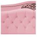 Kit Cabeceira e Calçadeira Yasmim 195 cm King Size Suede Rosa Bebê - Amarena Móveis