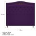 Kit Cabeceira e Calçadeira Yasmim 195 cm King Size Suede Roxo - Amarena Móveis