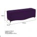 Kit Cabeceira e Calçadeira Yasmim 195 cm King Size Suede Roxo - Amarena Móveis