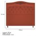 Kit Cabeceira e Calçadeira Yasmim 195 cm King Size Suede Terracota - Amarena Móveis