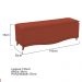 Kit Cabeceira e Calçadeira Yasmim 195 cm King Size Suede Terracota - Amarena Móveis