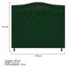 Kit Cabeceira e Calçadeira Yasmim 195 cm King Size Suede Verde - Amarena Móveis