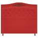 Kit Cabeceira e Calçadeira Yasmim 90 cm Solteiro Corano Vermelho - Amarena Móveis