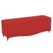 Kit Cabeceira e Calçadeira Yasmim 90 cm Solteiro Corano Vermelho - Amarena Móveis
