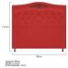 Kit Cabeceira e Calçadeira Yasmim 90 cm Solteiro Corano Vermelho - Amarena Móveis