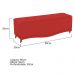 Kit Cabeceira e Calçadeira Yasmim 90 cm Solteiro Corano Vermelho - Amarena Móveis