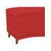 Kit Cabeceira e Calçadeira Yasmim 90 cm Solteiro Corano Vermelho - Amarena Móveis