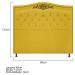 Kit Cabeceira e Calçadeira Yasmim 90 cm Solteiro Suede Amarelo - Amarena Móveis