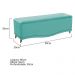 Kit Cabeceira e Calçadeira Yasmim 90 cm Solteiro Suede Azul Tiffany - Amarena Móveis