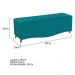 Kit Cabeceira e Calçadeira Yasmim 90 cm Solteiro Suede Azul Turquesa - Amarena Móveis