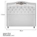 Kit Cabeceira e Calçadeira Yasmim 90 cm Solteiro Suede Branco - Amarena Móveis