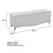 Kit Cabeceira e Calçadeira Yasmim 90 cm Solteiro Suede Branco - Amarena Móveis
