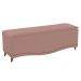 Kit Cabeceira e Calçadeira Yasmim 90 cm Solteiro Suede Rosê - Amarena Móveis