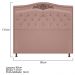 Kit Cabeceira e Calçadeira Yasmim 90 cm Solteiro Suede Rosê - Amarena Móveis