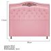 Kit Cabeceira e Calçadeira Yasmim 90 cm Solteiro Suede Rosa Bebê - Amarena Móveis