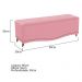 Kit Cabeceira e Calçadeira Yasmim 90 cm Solteiro Suede Rosa Bebê - Amarena Móveis