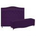 Kit Cabeceira e Calçadeira Yasmim 90 cm Solteiro Suede Roxo - Amarena Móveis