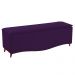 Kit Cabeceira e Calçadeira Yasmim 90 cm Solteiro Suede Roxo - Amarena Móveis
