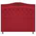 Kit Cabeceira e Calçadeira Yasmim 90 cm Solteiro Suede Vermelho - Amarena Móveis