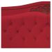 Kit Cabeceira e Calçadeira Yasmim 90 cm Solteiro Suede Vermelho - Amarena Móveis