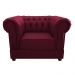 Kit Poltrona e Namoradeira Chesterfield Ana Suede Bordô - Amarena Móveis