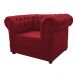 Kit Poltrona e Namoradeira Chesterfield Ana Suede Vermelho - Amarena Móveis