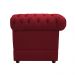 Kit Poltrona e Namoradeira Chesterfield Ana Suede Vermelho - Amarena Móveis