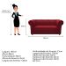 Kit Poltrona e Namoradeira Chesterfield Ana Suede Vermelho - Amarena Móveis