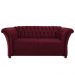 Namoradeira Chesterfield Sofia Suede Bordô - Amarena Móveis