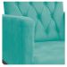 Poltrona Classic Pés Luís XV Suede Azul Tiffany - Amarena Móveis