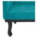 Poltrona Classic Pés Luís XV Suede Azul Turquesa - Amarena Móveis