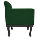 Poltrona Classic Pés Luís XV Suede Verde - Amarena Móveis