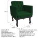 Poltrona Classic Pés Luís XV Suede Verde - Amarena Móveis
