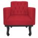 Poltrona Classic Pés Luís XV Suede Vermelho - Amarena Móveis