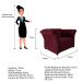 Poltrona Decorativa Chesterfield Sofia Suede Bordô - Amarena Móveis